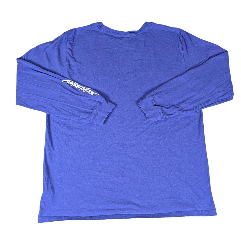 The North Face Long Sleeve Graphic T-Shirt Royal Blue Half Dome Logo Mens
